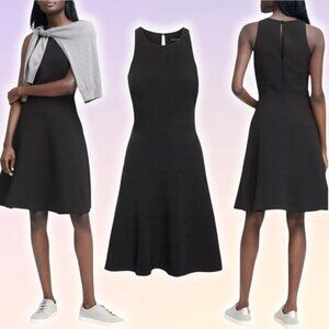 NWT BANANA REPUBLIC Stretch Racerback Fit-and-Flare Sz 0 Black
